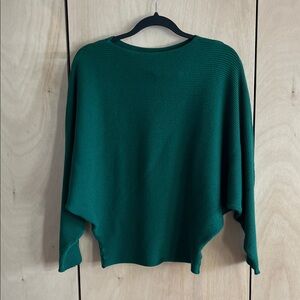Green Dolman Sleeve Knit Sweater